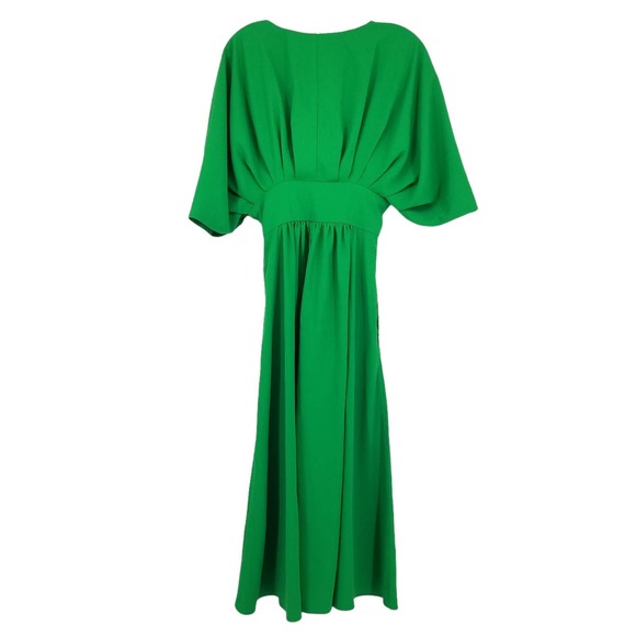 Alexia Admor August Draped Midi Fit & Flare Dress in Green Size 2 NEW WITH TAGS - Picture 4 of 8